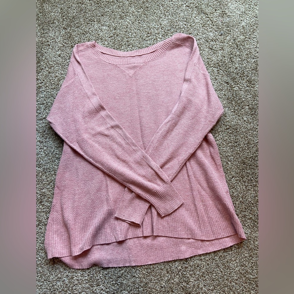 American Eagle, lightweight sweater, pink, size medium